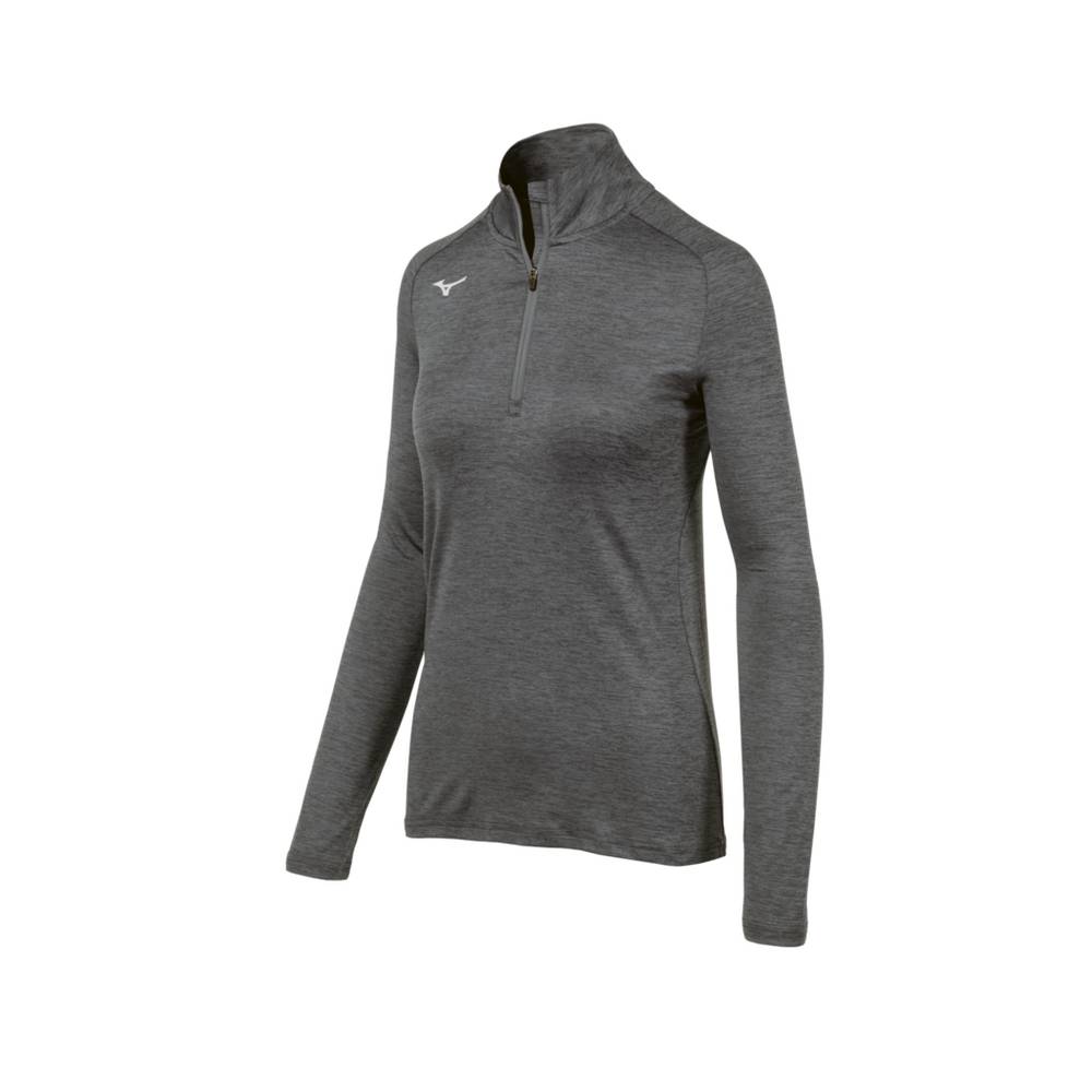 Mizuno Alpha ½ Zip - Bayan Pullover - Gri Türkiye (CEBHON-624)